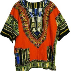 Plus Size Bohemian Orange Tunic 3X